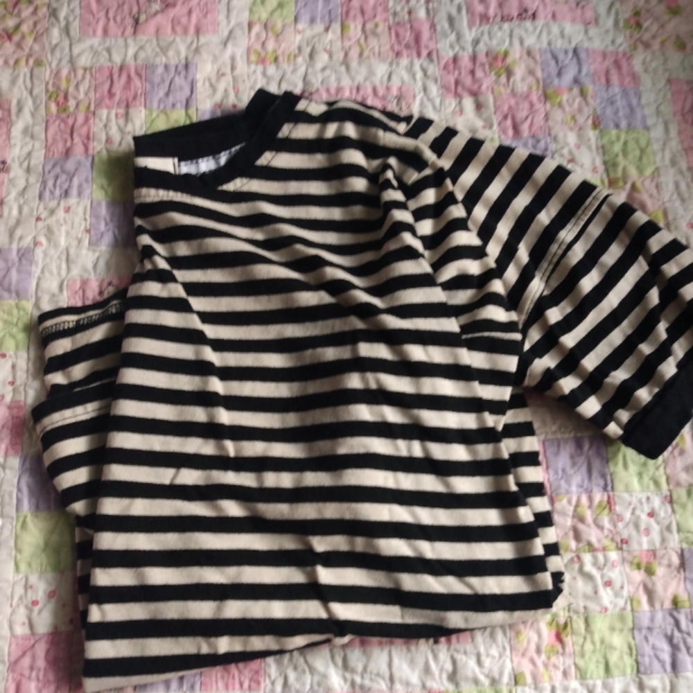 Black and white striped T-shirt